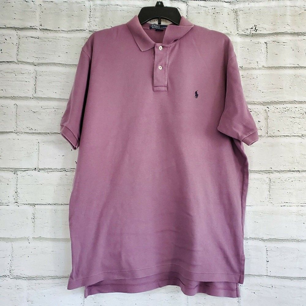 Ralph Lauren Polo Vintage Purple Polo Shirt Mens Size Large